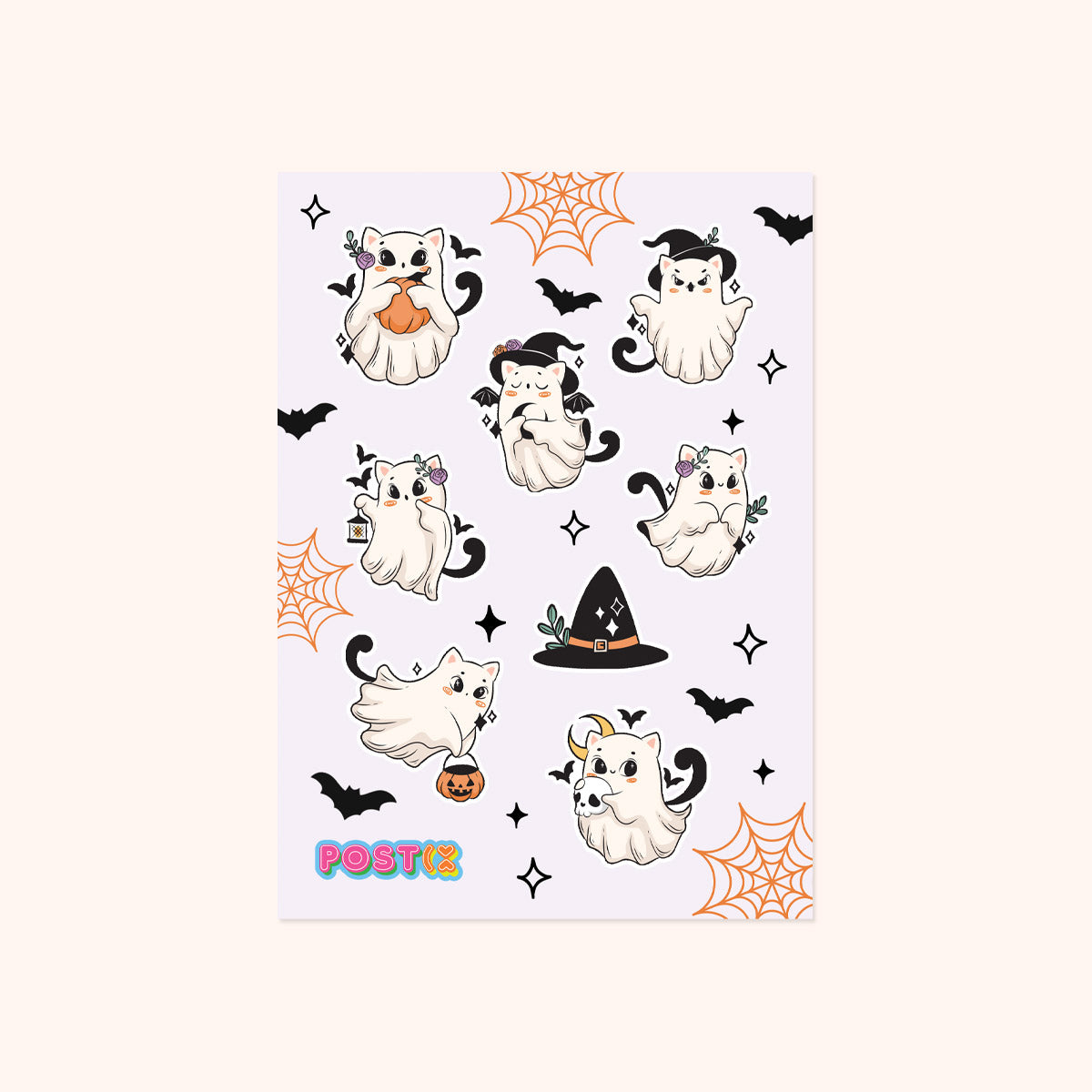 Scaredy Cats Square Sticker Sheet – Postix Sticker Club