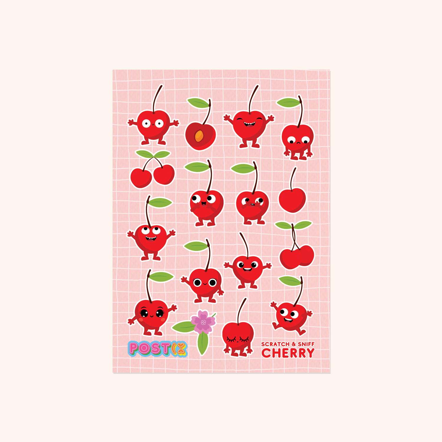 Cherry Good A6 Scratch and Sniff Sticker Sheet – Postix Sticker Club