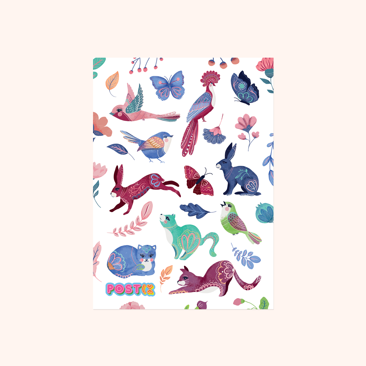 Folk Art Sticker Sheet