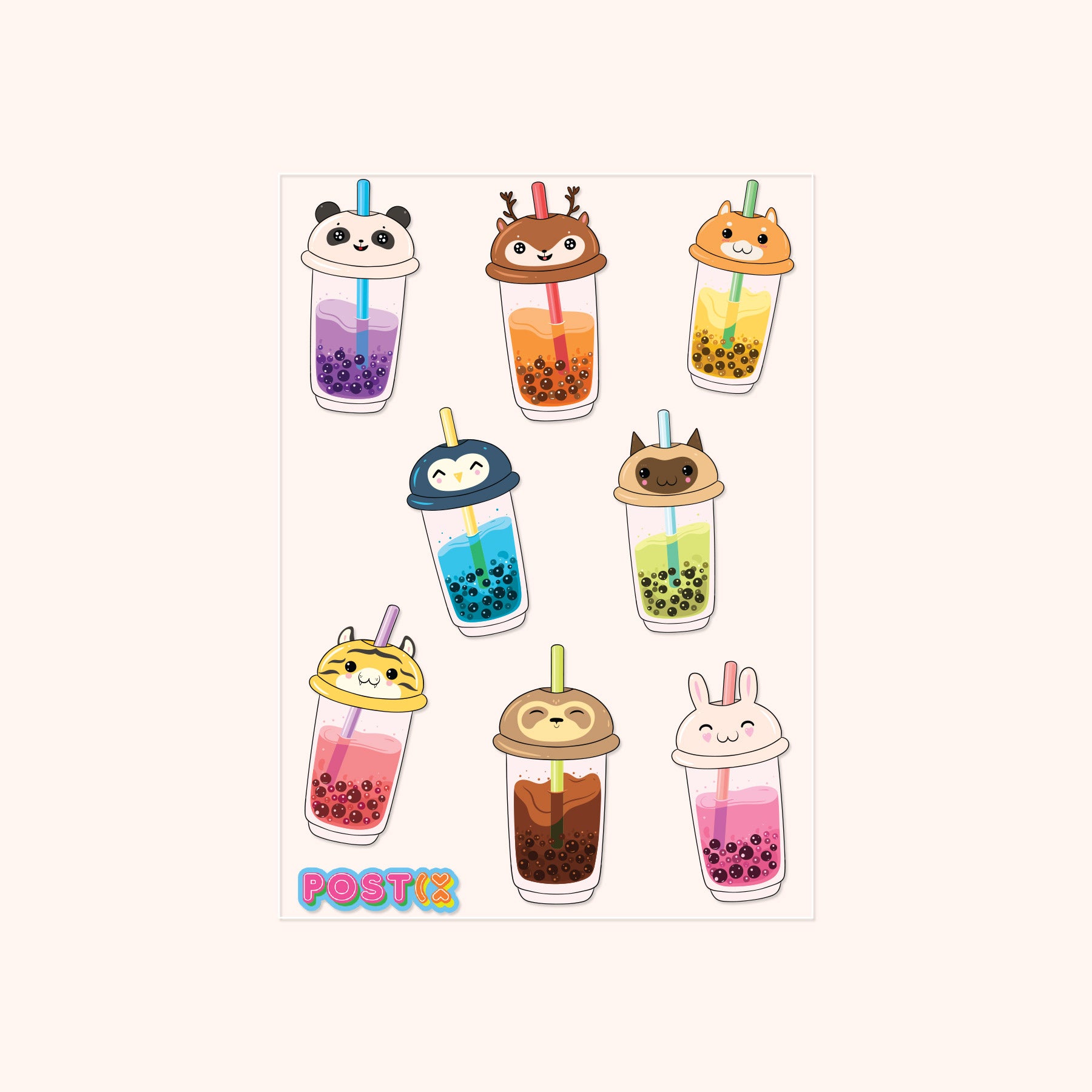 Mini Boba Drink Stickers