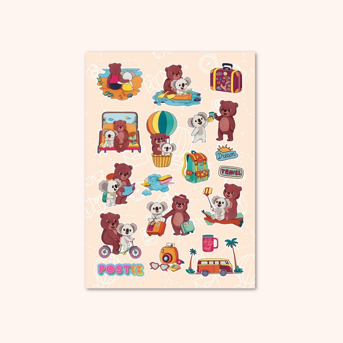 BFF Travel Adventures Sticker Sheet