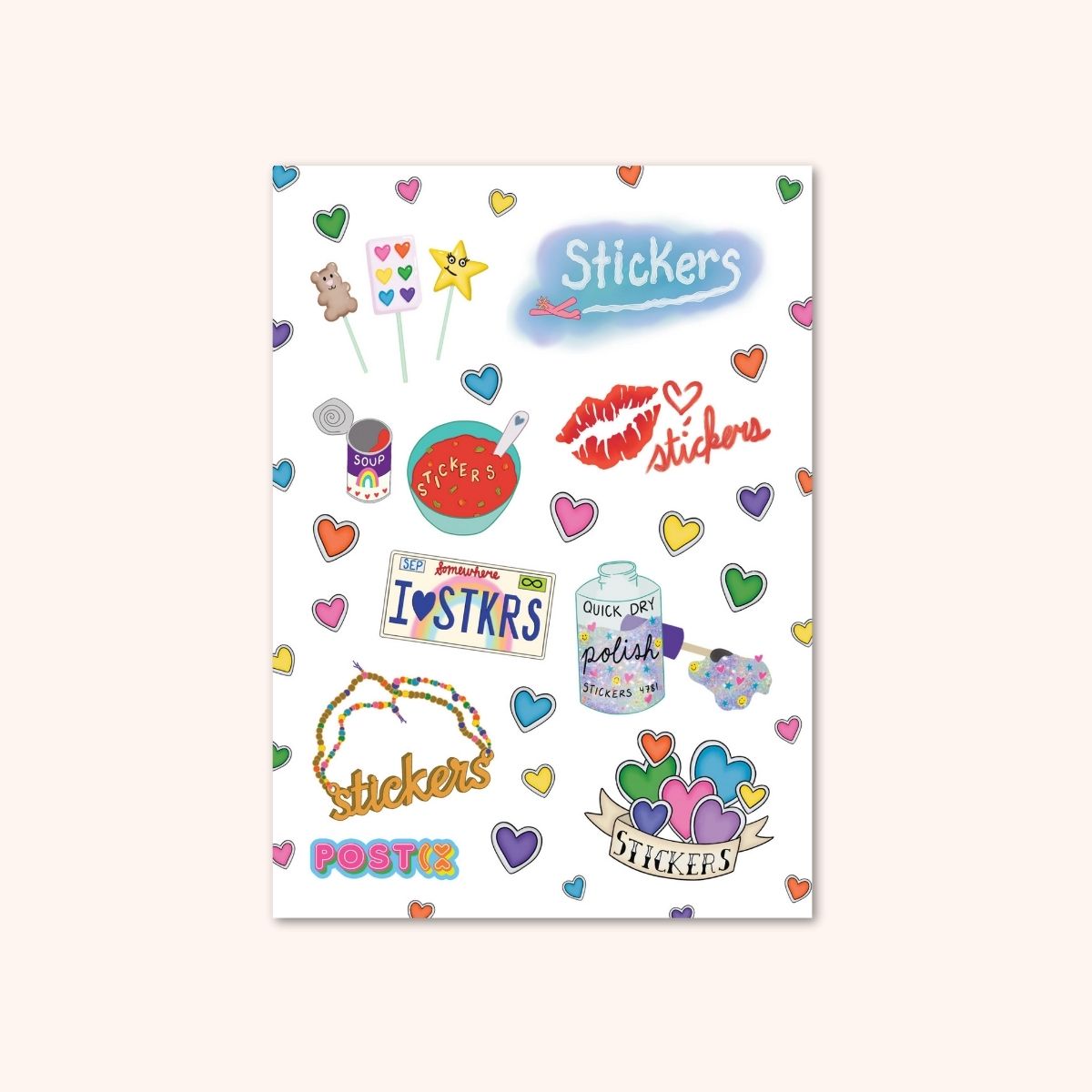 The Sticker Life Frosted Glitter Sticker Sheet