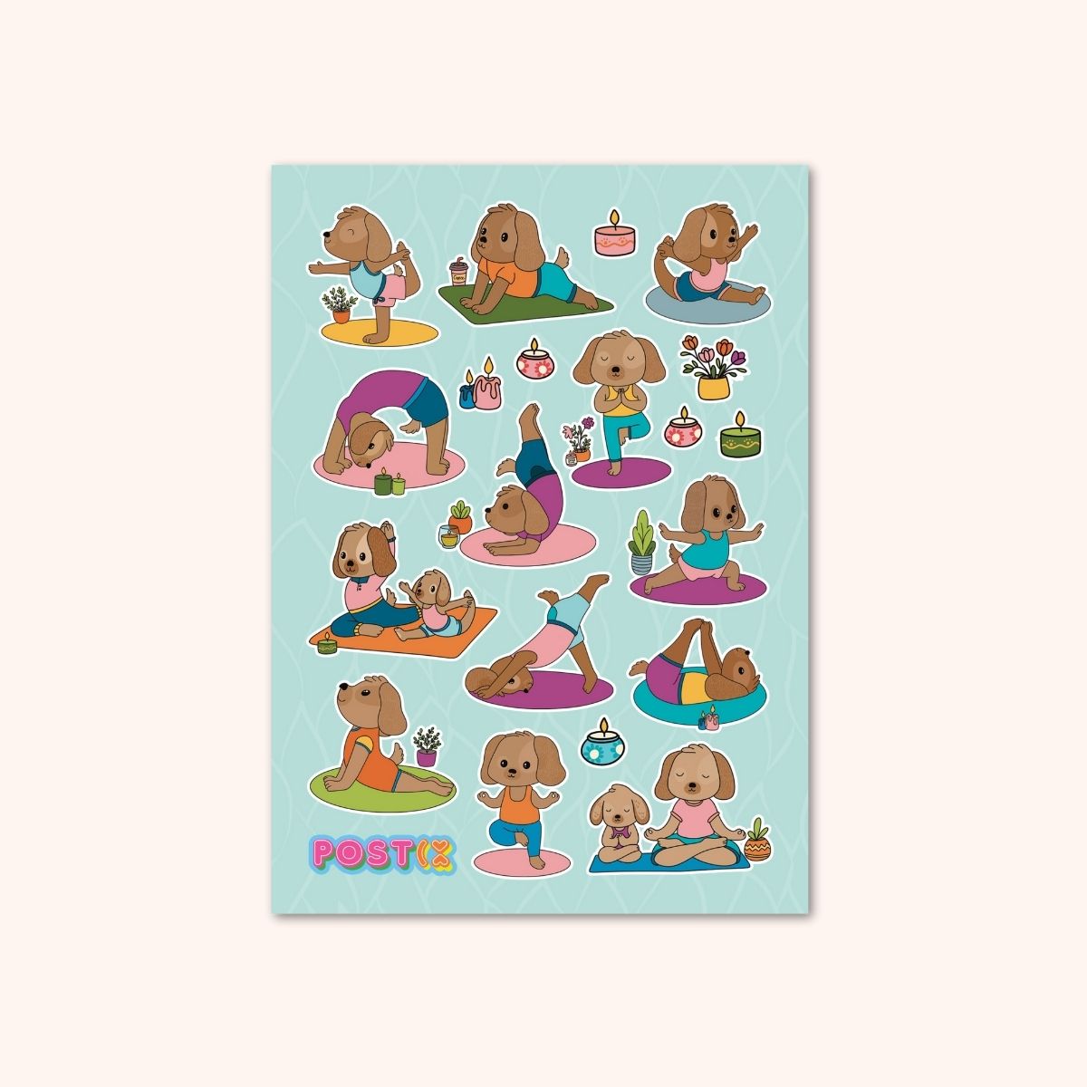 Puppy Pose Sticker Sheet