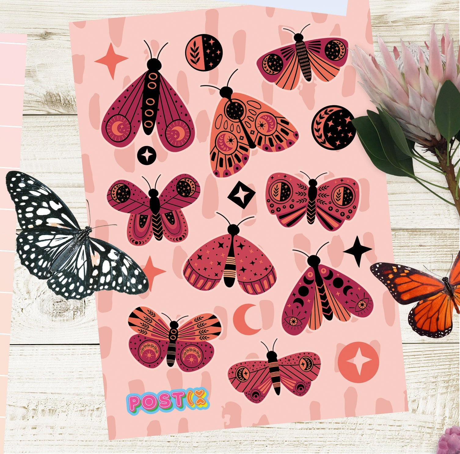Boho Butterflies Sticker Sheet
