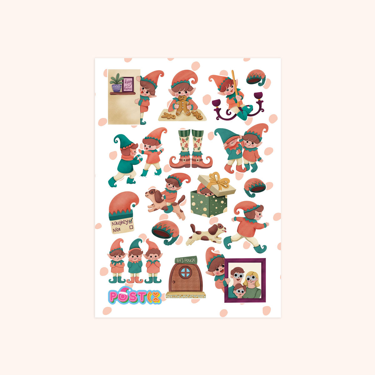 Elf on the Naughty Shelf Sticker Sheet