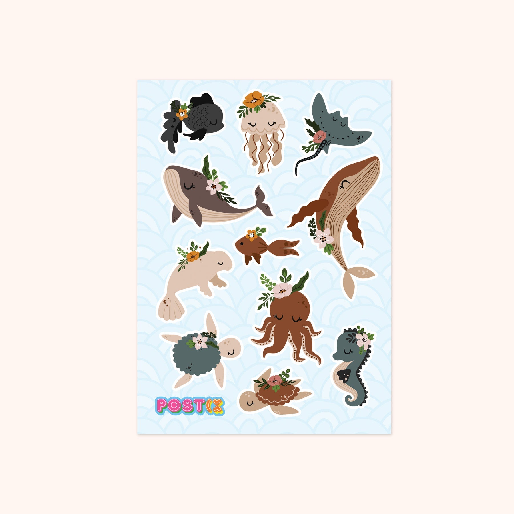 Bohemian Sea-life Sticker Sheet