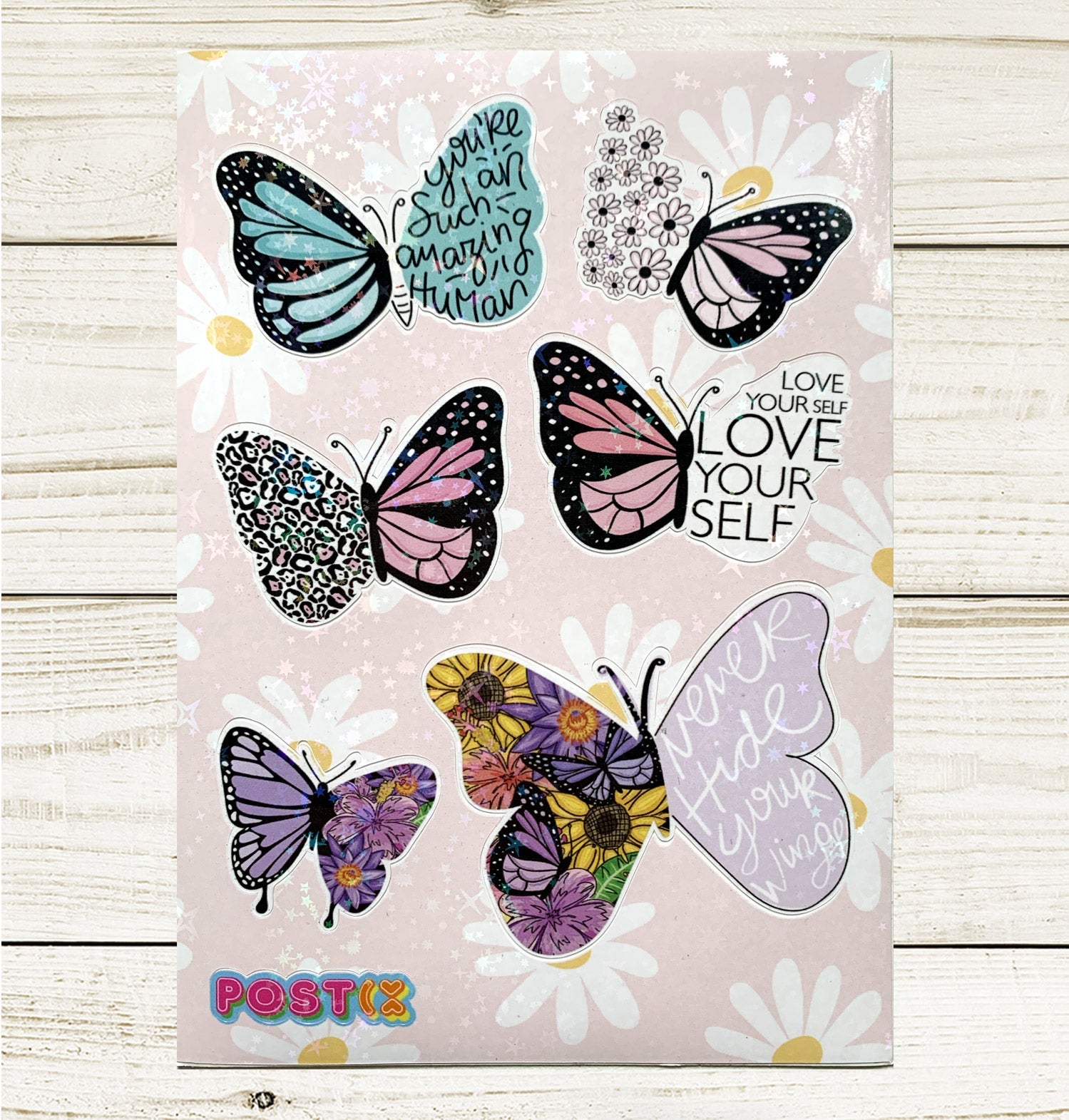 Blooming Butterflies Hologram Sticker Sheet