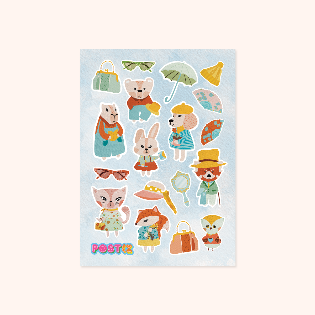 Dapper Animals Paper Sticker Sheet