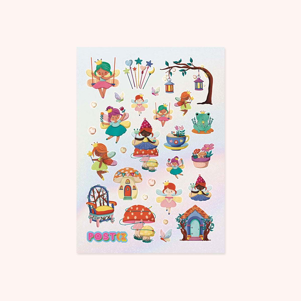 Fairy Garden Party Hologram Sticker Sheet