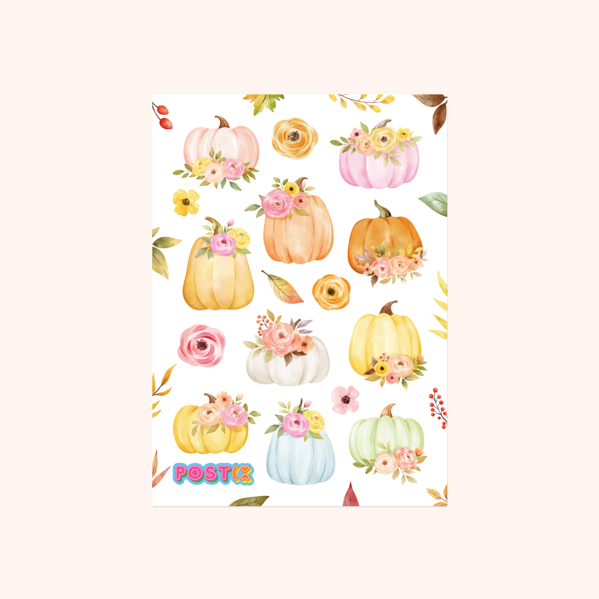 Pumpkin Blooms Washi Sticker Sheet