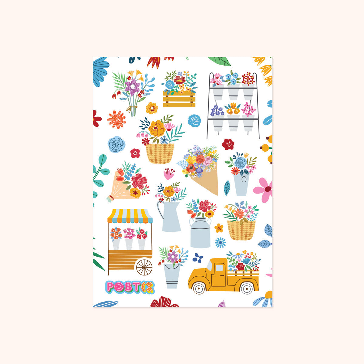 Flower Market Paper Sticker Sheet