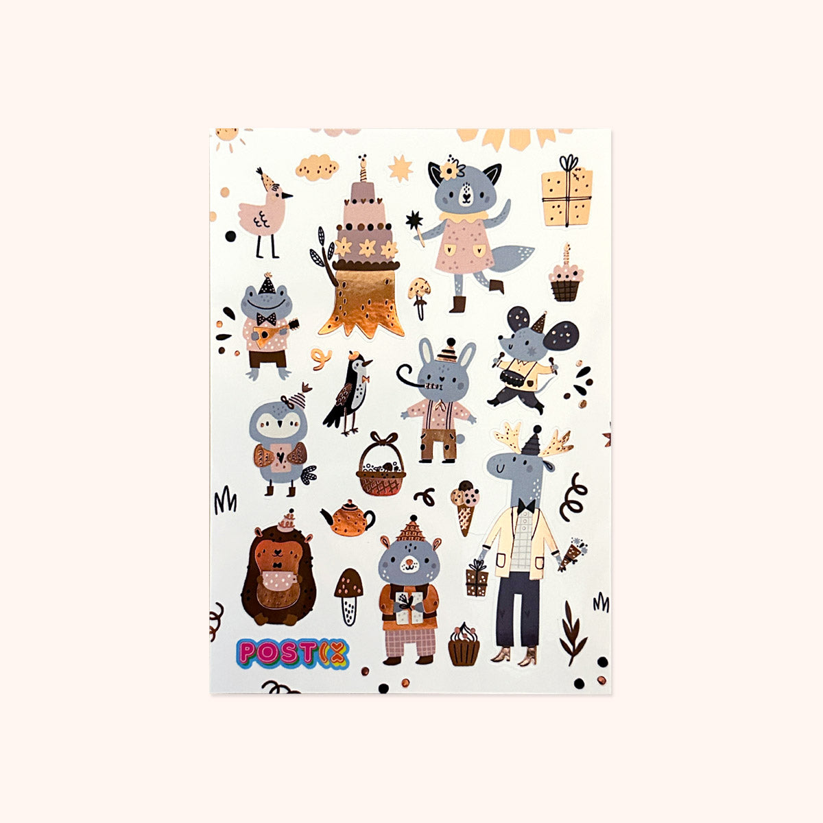 TownStix Animal Sticker Set – 10 Designs, 20 Sheets, 200 Stickers
