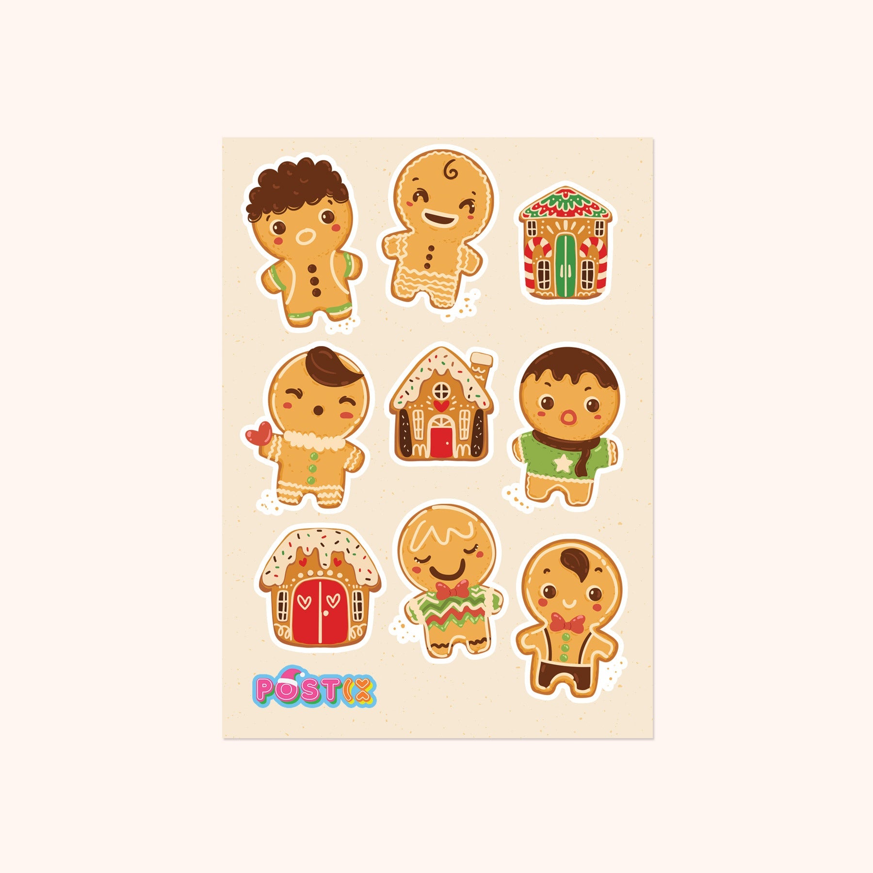 Gingerbread Kids Sticker Sheet