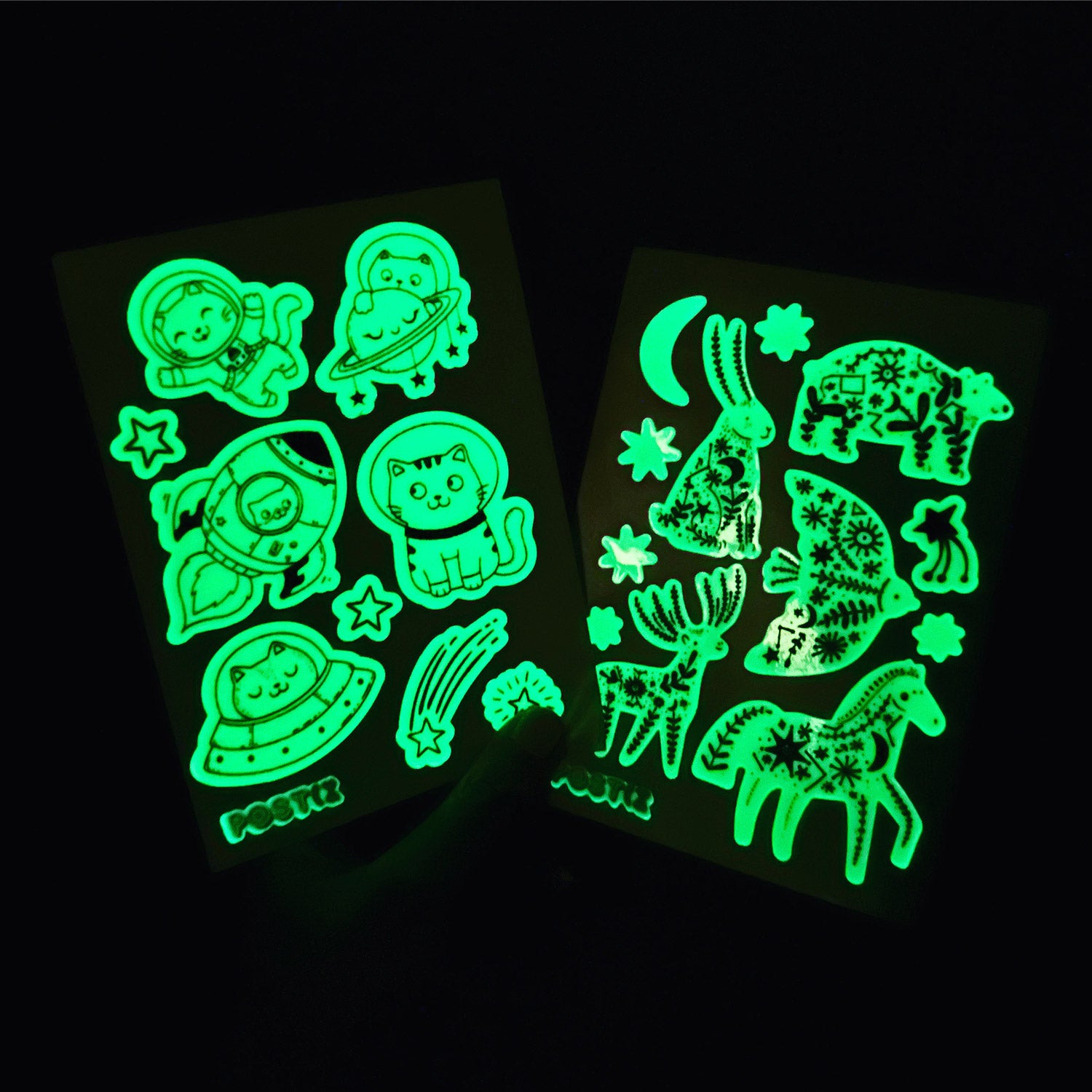 Celestial Animals Glow-in-the-Dark Sticker Sheet