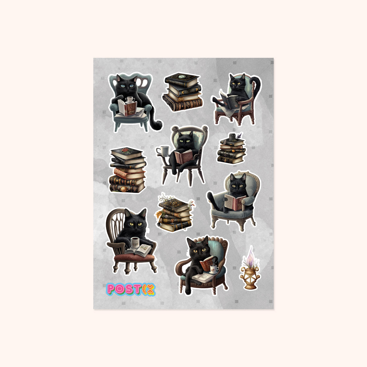 Judgey Black Cats Washi Sticker Sheet
