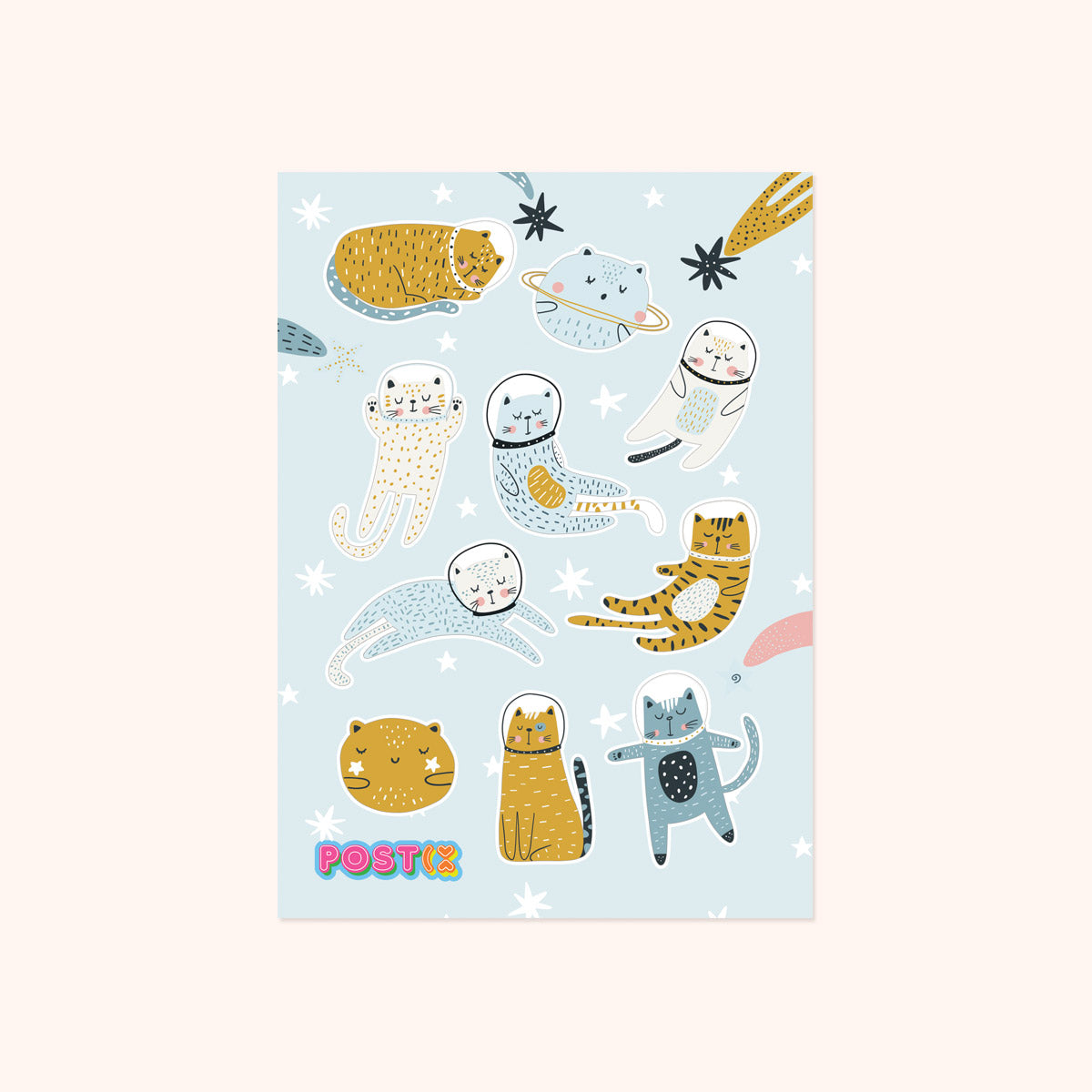 Meowter Space Paper Sticker Sheet