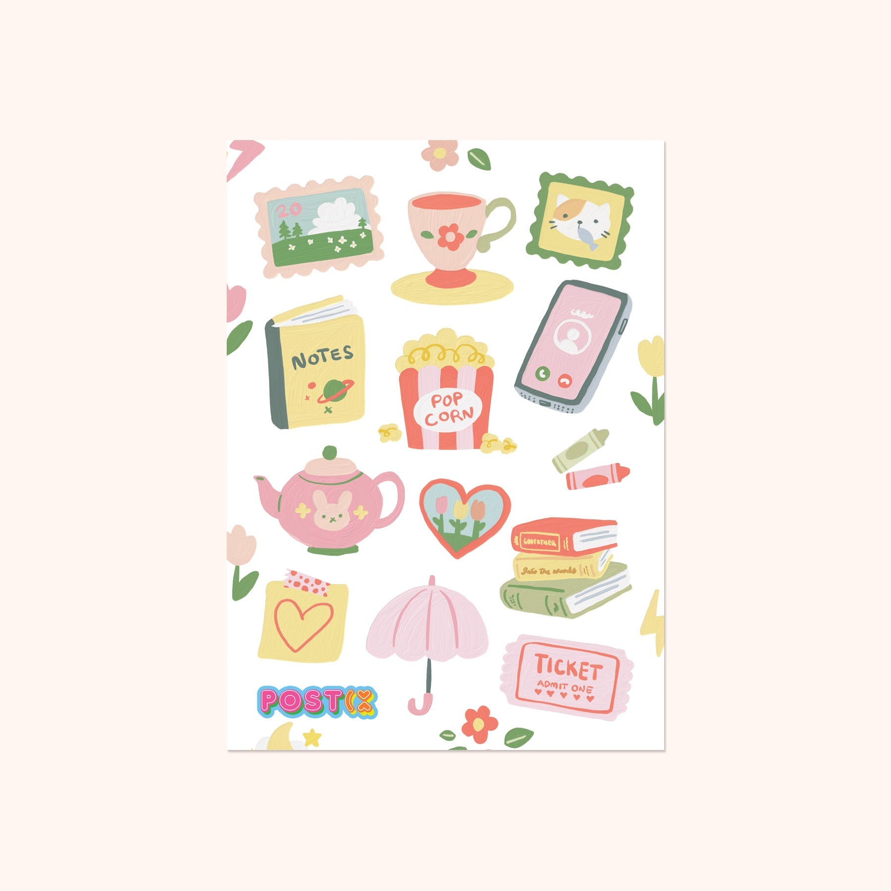 Happy Weekend Plans Paper Sticker Sheet