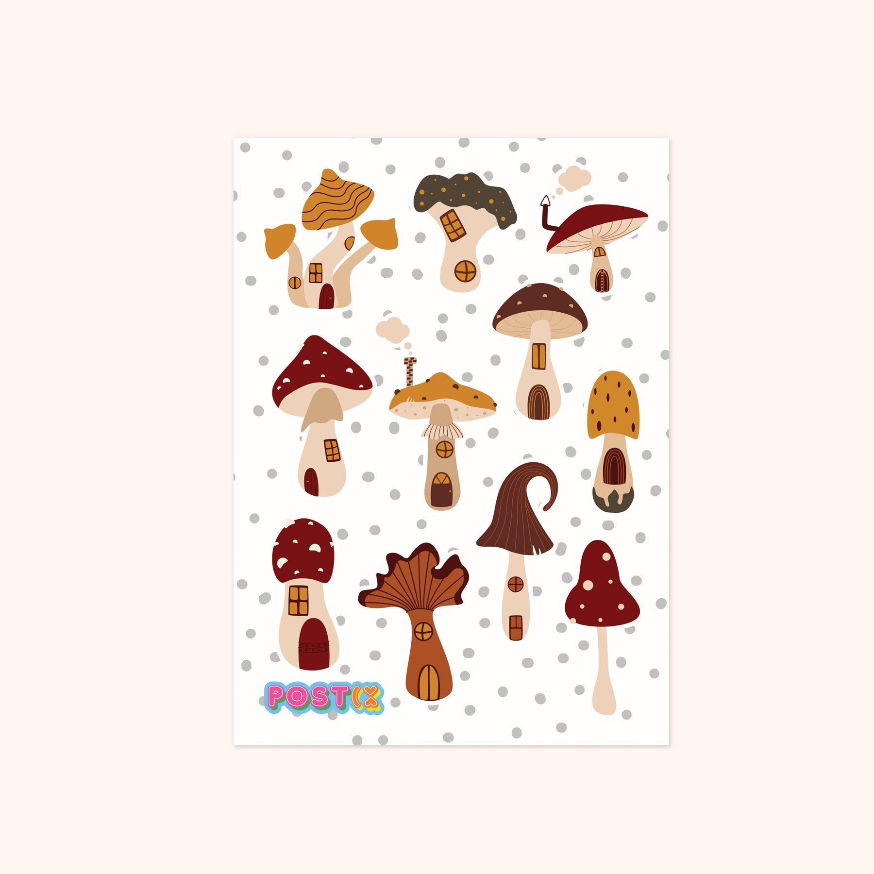 Mushroom Village Sticker Sheet