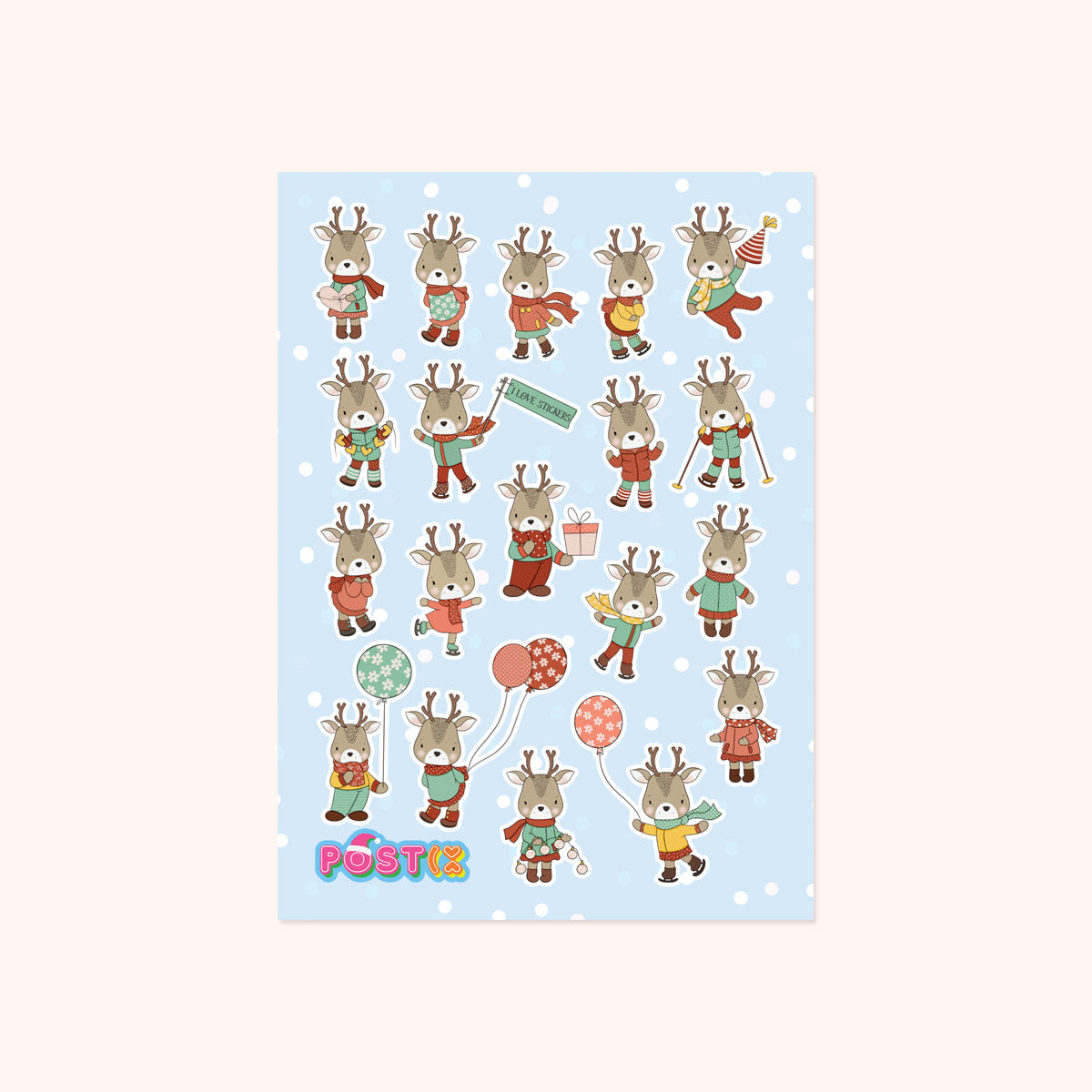 Oh Deer It's Christmas Sticker Sheet
