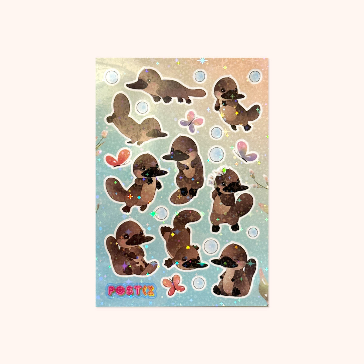 Platypus Playtime Hologram Sticker Sheet