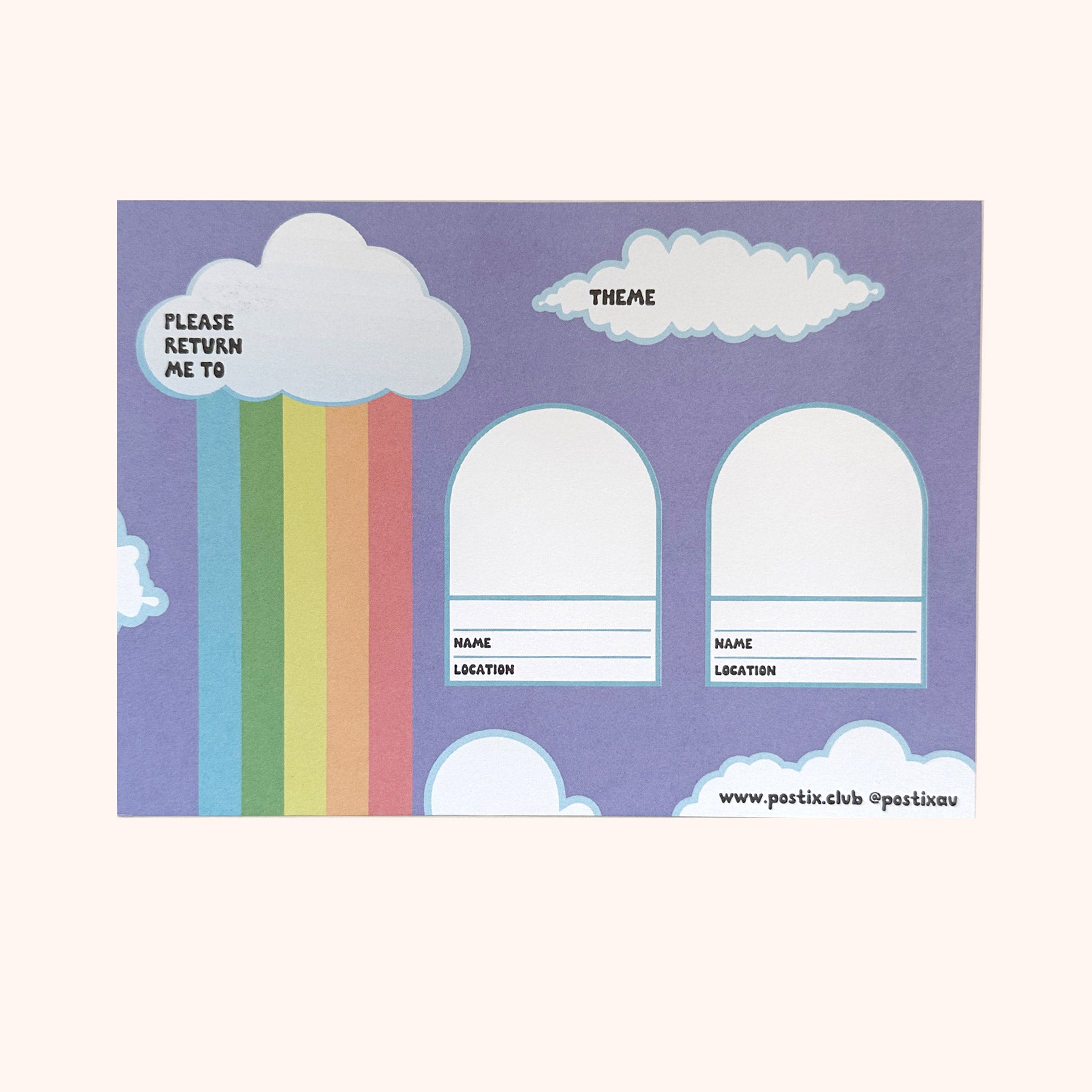 Rainbow Sky Adventures Traveling Sticker Card 5 Pack