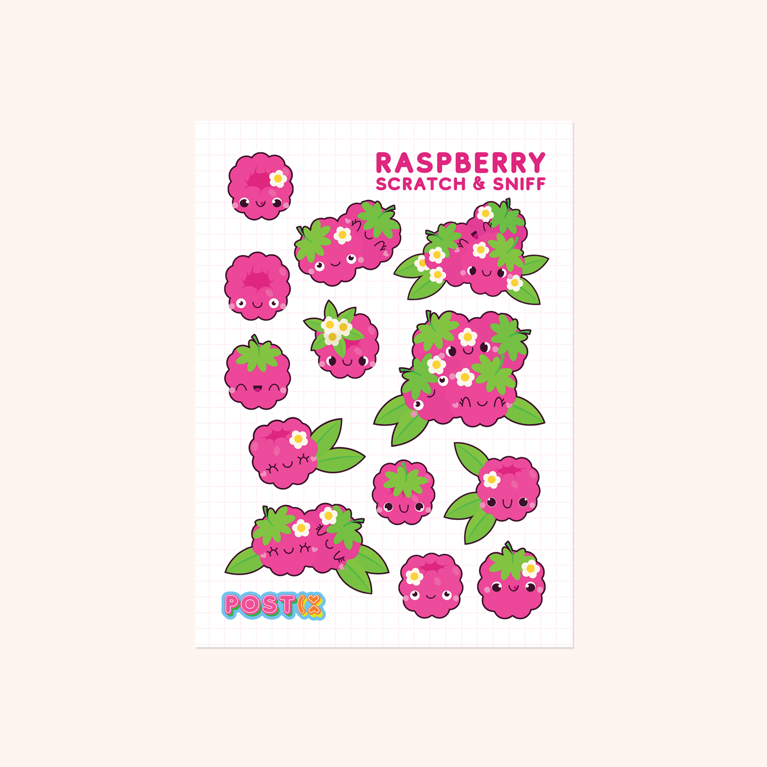 Raspberry Nice Scratch and Sniff Sticker Sheet