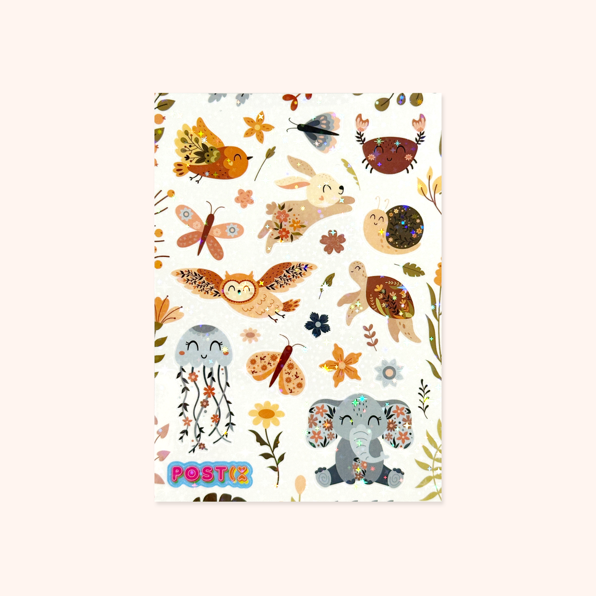 Sweet Springtime Animals Hologram Sticker Sheet