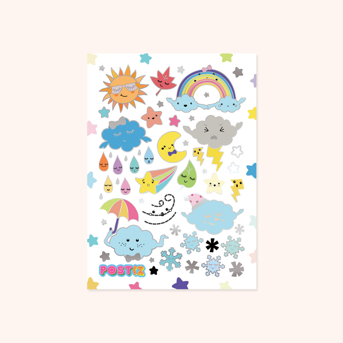 All Weather Friends A6 Foil Sticker Sheet