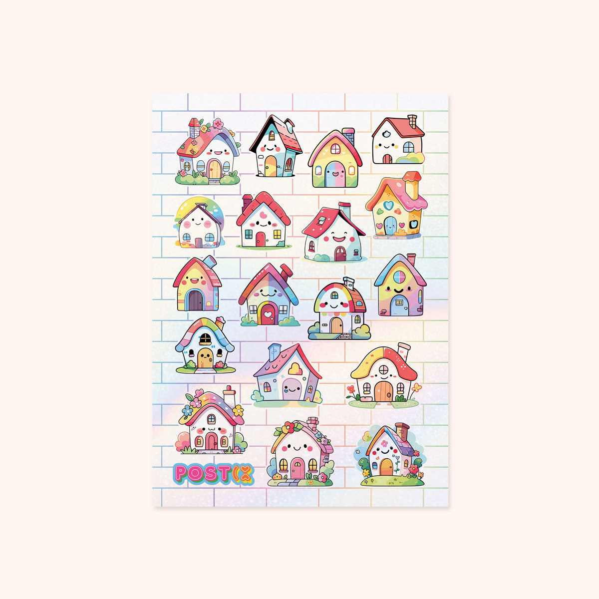 Happiest at Home A6 Hologram Sticker Sheet