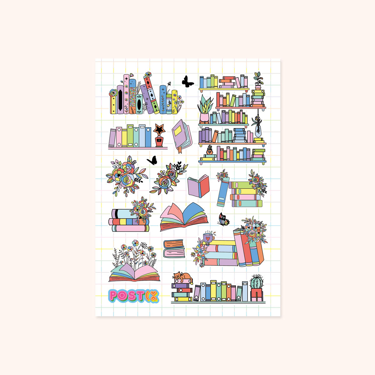 Literary the Rainbow A6 Sticker Sheet