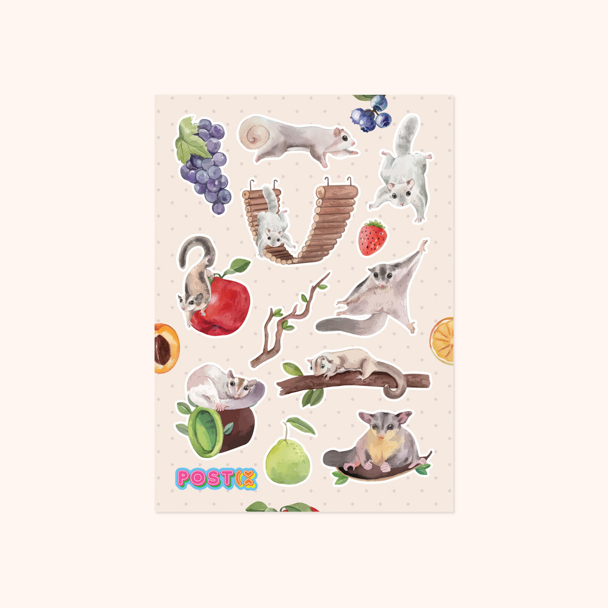 Sugar Gliders Washi Sticker Sheet