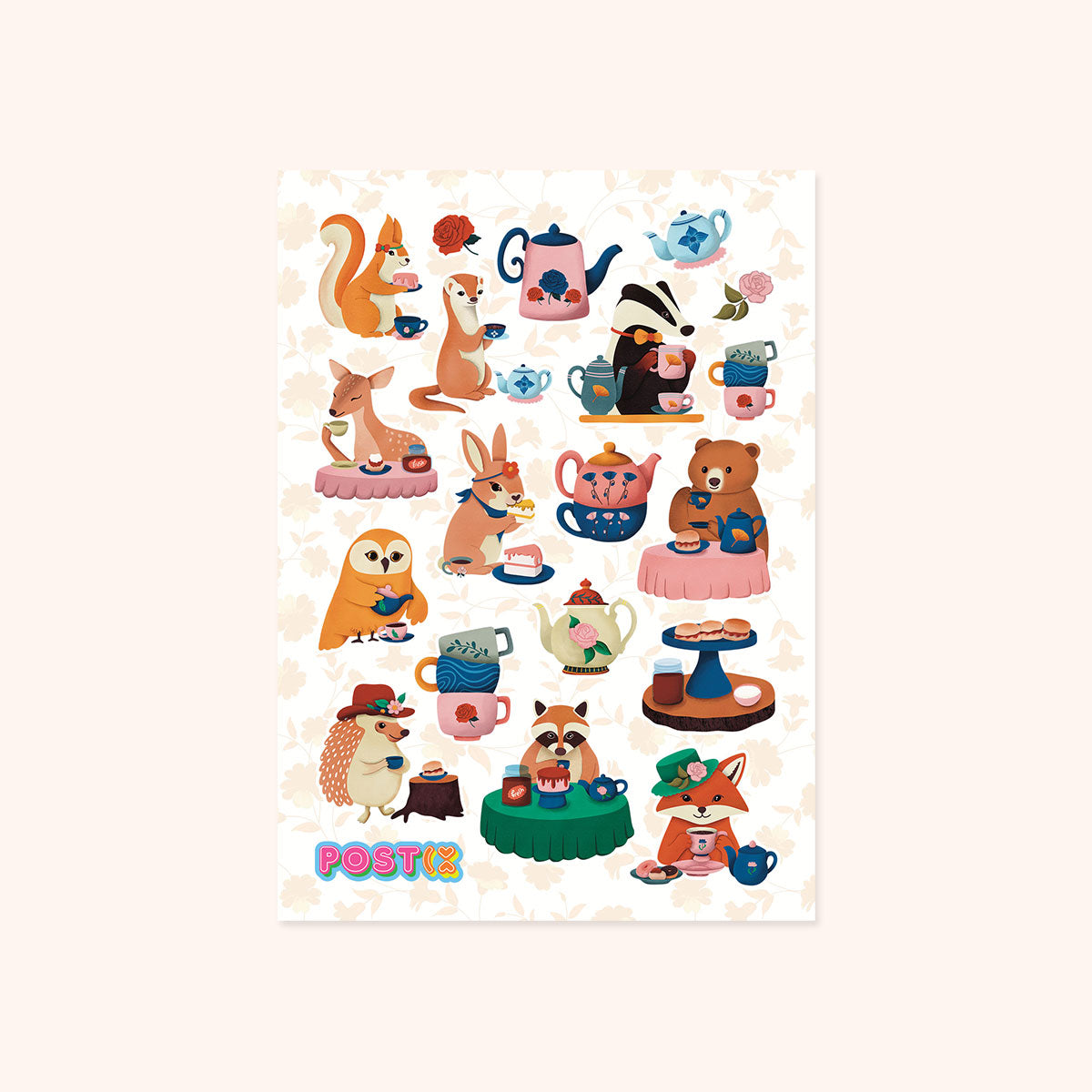 Woodland Tea and Treats Sticker Sheet