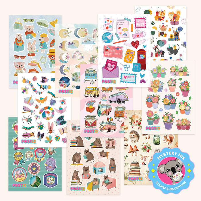 Monthly sticker subscription