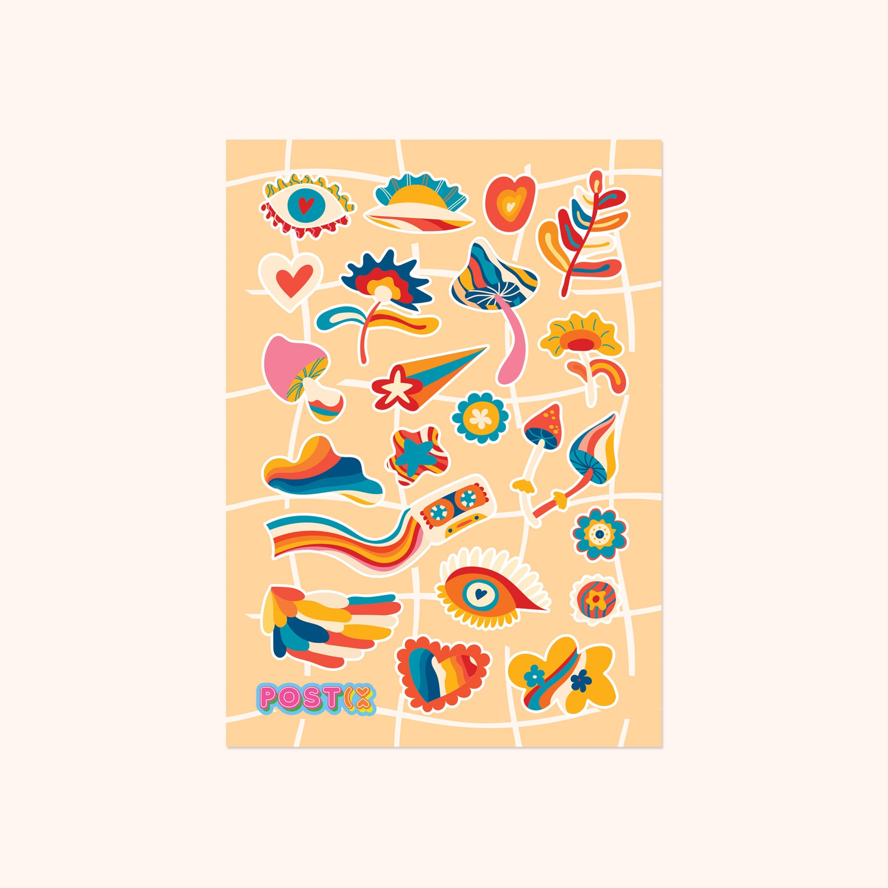 Rainbow Cats & Dogs A6 Sticker Sheet – Postix Sticker Club